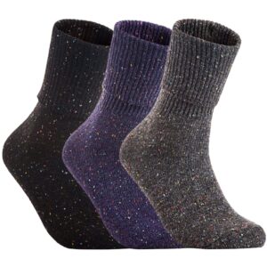 AATMart women's HR1412 wool blend socks assorted colors 3 pairs