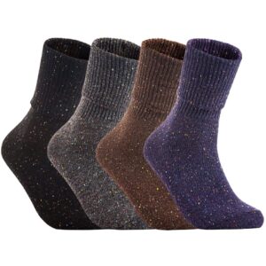 AATMart women's HR1412 wool blend socks random colors 4 pairs