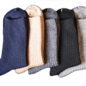 AATMart men's HR1611 wool crew socks random colors 3 pairs