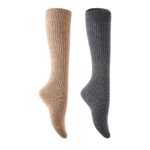 AATMart FS05 big girls women's knee-high wool socks assorted colors 2 pairs
