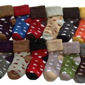 AATMart kids viscose crew socks random boy colors 3 pairs ages 1 to 3