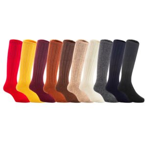 Kids knee-high wool blend socks random boy colors 3-pair ages 4-6